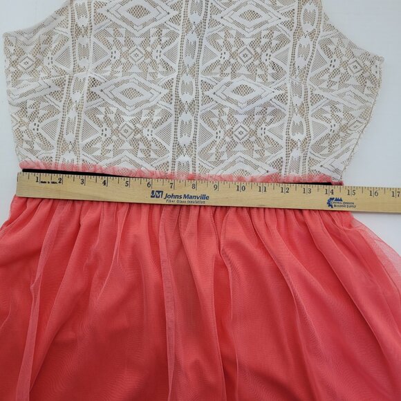 NEW Maurices Dress Womens 11 / 12 Citrus Tulle Cream Lace Lined NWT - Picture 10 of 11